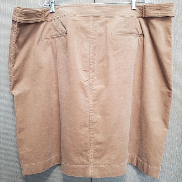 Talbots Woman Tan Corduroy Front-Zip Pencil Skirt Size 22W NWT - Picture 4 of 7